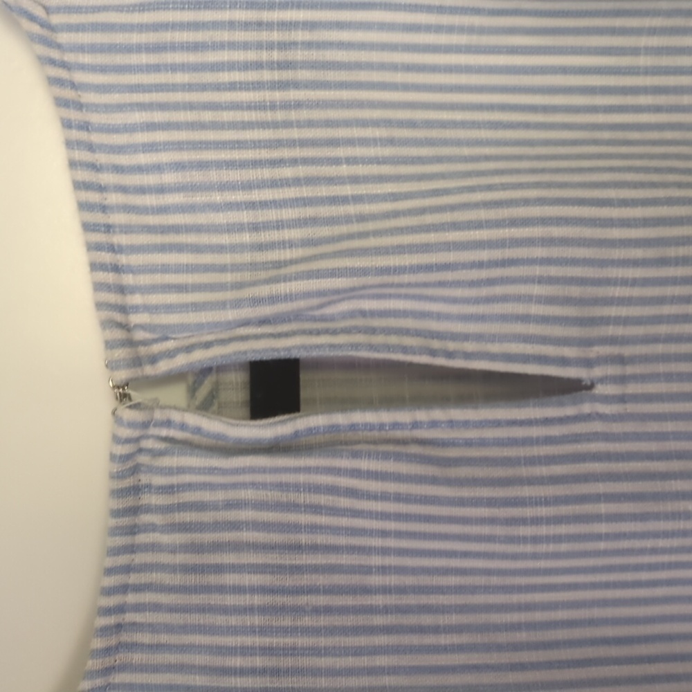 Blue & white striped blouse from RW & Co. - Picture 3 of 5